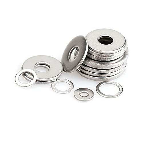 Einfache Unterlegscheiben 304 Edelstahldichtung Metallschraube-Flat-Waschmaschine GB97,M2.5x5x0.5 (200PCS) von Yhloubb