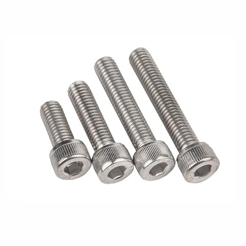 Stainless steel-M4 10 pcs,60mm,10 stücke Schraube Edelstahl Kohlenstoffstahl Schraubbolzen Geeignet für Möbelbaugruppe Computerteile Inbus Schrauben von Yhloubb