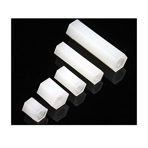 White M3,28mm 50pcs,Nylon-Sechskant-weibliche Standoff-Kunststoffhalterung Sechskant-Faden PCB-Motherboard-Spacer-Säule-Brettmutter von Yhloubb