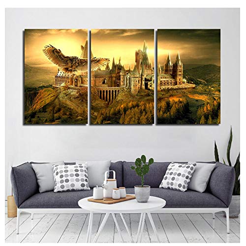 Hogwarts Leinwand Poster Drucke Wandkunst Malerei Dekorative Bild Moderne Dekoration Zubehör Pop-50x70 cm Kein Rahmen von Yhnjikl