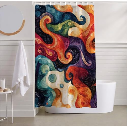 Duschvorhang 100x200cm Gebranntes Orange Duschvorhang Wasserdicht Extra Lang Duschrollo Abstrakt Shower Curtains Polyester Beschwerter Saum mit 12 Duschvorhangringe für Hotel, Badezimmer Deko R2-525 Duschvorhang 100x200cm Gebranntes Orange Duschvorhang Wasserdicht Extra Lang Duschrollo Abstrakt Shower Curtains Polyester Beschwerter Saum mit 12 Duschvorhangringe für Hotel, Badezimmer Deko R2-525 von Yhoonn