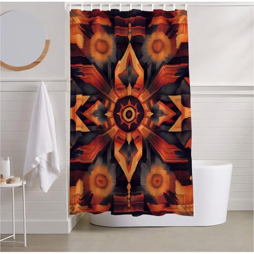 Duschvorhang 90 x 180 Herbst Duschvorhang Wasserdicht Extra Lang Duschrollo Boho Shower Curtains Polyester Beschwerter Saum mit 12 Duschvorhangringe für Hotel School Dormitory, Badezimmer Deko R2-513 Duschvorhang 90 x 180 Herbst Duschvorhang Wasserdicht Extra Lang Duschrollo Boho Shower Curtains Polyester Beschwerter Saum mit 12 Duschvorhangringe für Hotel School Dormitory, Badezimmer Deko R2-513 von Yhoonn