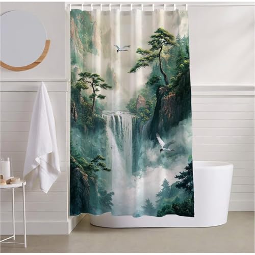 Duschvorhang Japan Duschrollo für Badewanne 90x180 cm Duschvorhang Wasserdicht Beschwerter Saum, Shower Curtain Grün Duschvorhänge Waschbar Polyester Stoff Badevorhänge für Badewanne Duscheh R2-532 Duschvorhang Japan Duschrollo für Badewanne 90x180 cm Duschvorhang Wasserdicht Beschwerter Saum, Shower Curtain Grün Duschvorhänge Waschbar Polyester Stoff Badevorhänge für Badewanne Duscheh R2-532 von Yhoonn