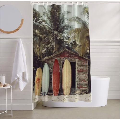 Duschvorhang Landschaft Duschrollo für Badewanne 120x180CM Duschvorhang Wasserdicht Beschwerter Saum, Shower Curtain Strand Duschvorhänge Polyester Stoff Badevorhänge für Badewanne Duscheh R2-500 Duschvorhang Landschaft Duschrollo für Badewanne 120x180CM Duschvorhang Wasserdicht Beschwerter Saum, Shower Curtain Strand Duschvorhänge Polyester Stoff Badevorhänge für Badewanne Duscheh R2-500 von Yhoonn