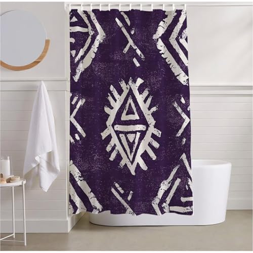 Duschvorhang Lila Duschrollo für Badewanne 120x180CM Duschvorhang Wasserdicht Beschwerter Saum,Shower Curtain Geometrie Duschvorhänge Waschbar Polyester Stoff Badevorhänge für Badewanne Duscheh R2-518 Duschvorhang Lila Duschrollo für Badewanne 120x180CM Duschvorhang Wasserdicht Beschwerter Saum,Shower Curtain Geometrie Duschvorhänge Waschbar Polyester Stoff Badevorhänge für Badewanne Duscheh R2-518 von Yhoonn