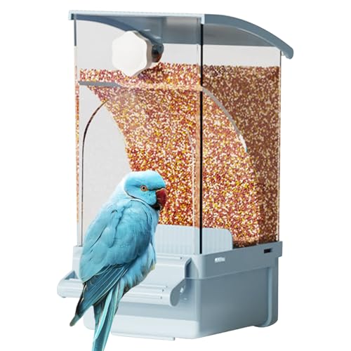 Automatischer Vogelfutterleiter | Vogelfutterspender Haustierbedarf | Käfigzubehör Snackspender | Finch Shotet Consumer Parrot Cockatiel Cockatus Bündelung für kleine und mittelgroße Vögel von Yhsioaklo