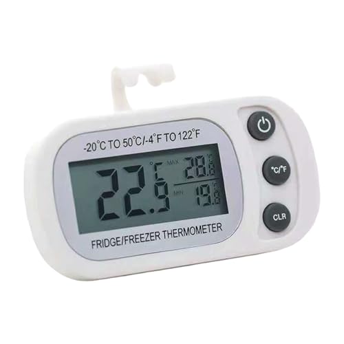 Digitales Thermometer für Kühlschrank | Wasserdichtes Thermometer mit großem LCD -Bildschirm, magnetischer Träger und Rücken für Schlafzimmer und Küche Digitales Thermometer für Kühlschrank | Wasserdichtes Thermometer mit großem LCD -Bildschirm, magnetischer Träger und Rücken für Schlafzimmer und Küche von Yhsioaklo