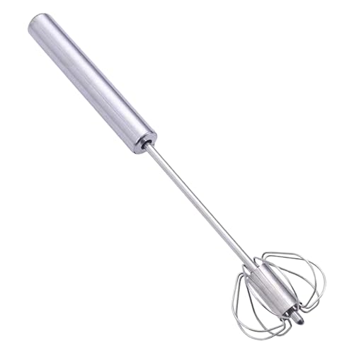 Ei -Whisk | Rotierende halbautomatische Eierschläger | Nicht-STICK-Handschuhe-Schneebesen-Push-Mixer, Langgriff Handmixer Eggbeater für Milchshakes, Schlagsahne von Yhsioaklo