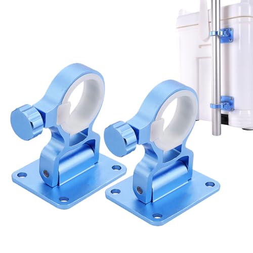 Fischereifirmenhalterung | 2Pcs Aluminium-Magnesium-Legierung Fischereifirmenhalter | Canopy Stab Clip Clamp,Dachclip -Montage -Halterung für Terrasse, Deck, Balkon, Außenwerter von Yhsioaklo