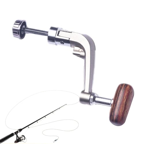 Fischereispinnrollengriff Grip - Kunststoff -Kraftgriff, Kurbelarm | Klapper -Rotationsknopfersatz, Reparaturteile enthalten, universelle Passform für verschiedene Rollen, bequem, zuverlässig, perfekt von Yhsioaklo