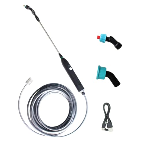 Gartensprühstab | Mehrfach Düsendesign Elektrischer Wassergriff | Typ-C-Ladung Rasen teleskopischer Bewässerungstab für Rasenflächengrasgemüse Blumen düngen von Yhsioaklo
