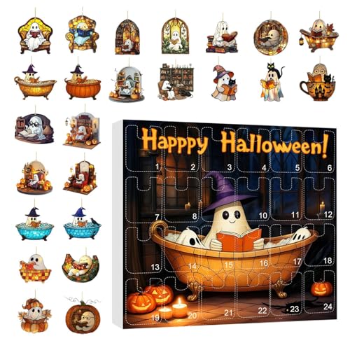 Halloween Adventskalender 2025 mit Geisteranhängern | 24 Tage Countdown Kalender für Kinder | Partydeko zum Schmücken von Fenstern Türen Zimmern Festdeko Geschenkidee Halloween Adventskalender 2025 mit Geisteranhängern | 24 Tage Countdown Kalender für Kinder | Partydeko zum Schmücken von Fenstern Türen Zimmern Festdeko Geschenkidee von Yhsioaklo