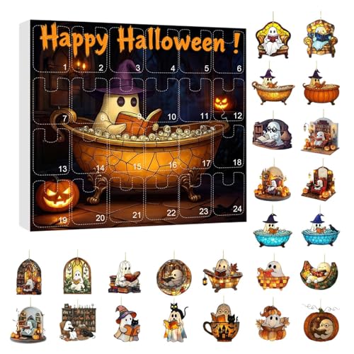 Halloween Adventskalender 2025 mit Geisteranhängern | 24 Tage Countdown Kalender für Kinder | Partydeko zum Schmücken von Fenstern Türen Zimmern Festdeko Geschenkidee Halloween Adventskalender 2025 mit Geisteranhängern | 24 Tage Countdown Kalender für Kinder | Partydeko zum Schmücken von Fenstern Türen Zimmern Festdeko Geschenkidee von Yhsioaklo