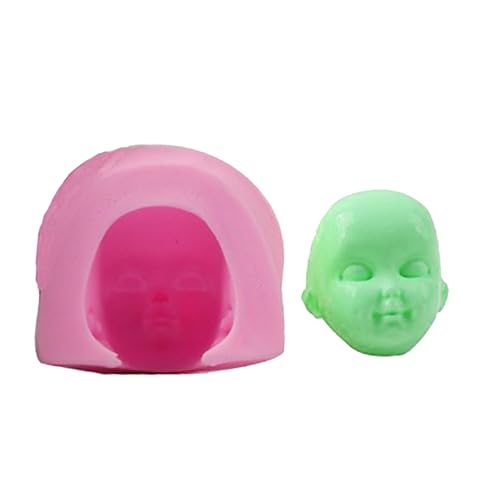 Puppengesichtsform | Silikonform Für Babypuppenkopf Menschliches Gesicht | Fondant Kuchen Dekorationsform Pralinenform Backform Handgefertigte Tonform Für Basteln Seifenherstellung von Yhsioaklo