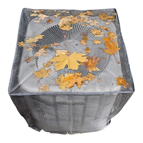 Wechselstromabdeckung | 35.43x35.43x39.37 Zoll Mesh Central Klimaanlagenabdeckung | Staubfeste Haube faltbare Kondensatorschütze für den Innenscheiben-Pool in der Heimatnutzung Dienstprogramm von Yhsioaklo