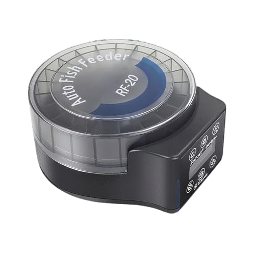 Yhsioaklo Aquarium Feeder Intelligente 6-Stufen Steuerung | Automatischer Betta Futterautomat | 140ml programmierbarer Fütterungstimer für Aquarium für Schreibtisch Büro Zuhause Axolotl von Yhsioaklo