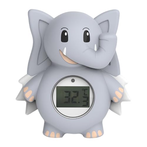 Yhsioaklo Badewannentemperatur Baby | Elefant Digitales Badezimmer Thermometer,LED Display Temperaturmesser für Babys Bad Kleinkinder Zuhause Duschen Schwimmen von Yhsioaklo