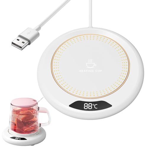 Yhsioaklo Becherwärmer - 3 Stufen Temperatur Kaffeeheizung 20W | Elektrische einstellbare Wärmekissen für Kerzen Tee Milch Drink Tisch Esszimmer Bar Hauswarming von Yhsioaklo