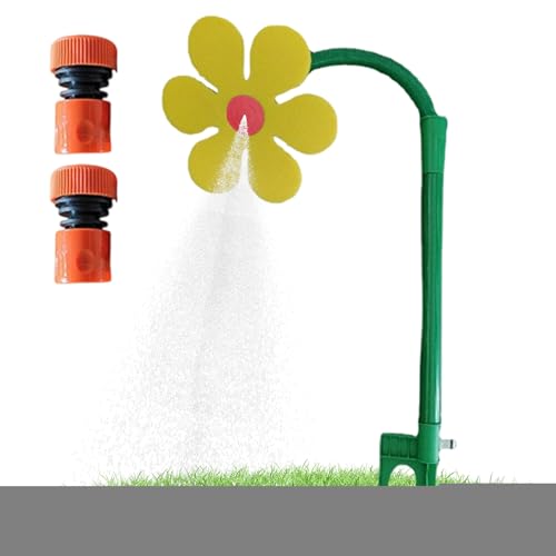 Yhsioaklo Blumen Sprenger Für Garten | 360 Grad Drehbarer Gartensprenger | Dekorativer Gartensprenger Für Rasen Spielplatz Hinterhof Kinderspaß Hund Abkühlung von Yhsioaklo