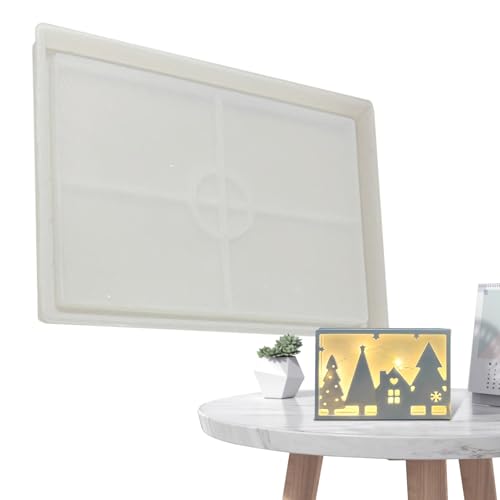 Yhsioaklo Christmas Tree Formen Für Epoxidharz | Zement Handwerk Form für Zuhause | Einfache Entformung Silikon Licht Schild Formen für Zement Gips Erwachsene Kunsthandwerk Enthusiasten Kunstlehrer von Yhsioaklo