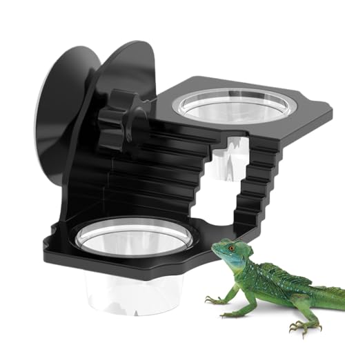Yhsioaklo Gecko Futterspender,Reptilien Futternapf | Futterhalter Mit Saugnapf, Terrariumnapf Für Echsen, Schildkröten & Chamäleons, Beckenzubehör von Yhsioaklo