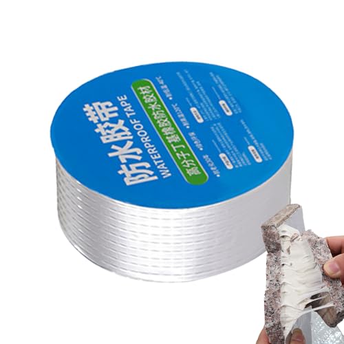 Yhsioaklo Klebeband, strapazierfähig, wasserfest, Dampfsperrband,Butylkautschukband mit starker Bindung | Selbstklebendes Hitzeschild-Dachdichtband aus Aluminiumfolie für die Reparatur von Yhsioaklo Klebeband, strapazierfähig, wasserfest, Dampfsperrband,Butylkautschukband mit starker Bindung | Selbstklebendes Hitzeschild-Dachdichtband aus Aluminiumfolie für die Reparatur von von Yhsioaklo