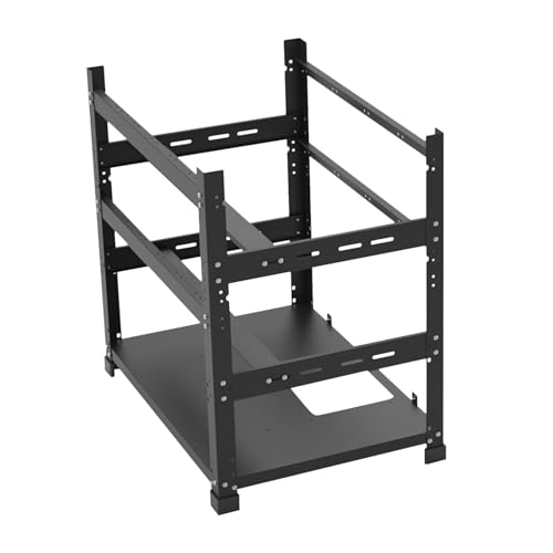 Yhsioaklo Mining Rig Frame - Steel Mining Case - Motherboard Rack Miner - Open Air Computer Case Mining Rig Frame Cooling PSU, Mining Rig Frame Open Mining Frame Rack For 12 GPU Mining Case von Yhsioaklo