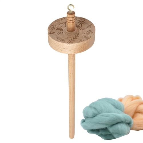 Yhsioaklo Quirl Drop Spindel - Top Quirl Garnspinnen - Top Quirl Drop Spindle | Garnspinnen Ergonomisches Geschnitztes Design Für Einfaches Spinnen, Nähen, Weben von Yhsioaklo
