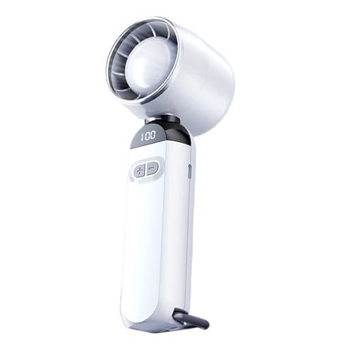 Yhsioaklo Schreibtischlüfter | 100-Gang USB Bladeless Table Fan | Ruhiger Handheld -Desktop -Fan | Mini -Turbinengebläse zum Kühlen für Camping, Schlafzimmer, Fitnessstudio, Schlafsaal von Yhsioaklo