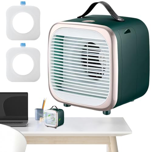 Yhsioaklo Tischventilator,Tragbarer Kompaktventilator Für Schlafzimmer Und Büro Zur Abkühlung - Stilvolles Effizientes Tragbares Gerät Mit Starkem Luftstrom Für Zuhause Pendeln Schlafsaal Und von Yhsioaklo