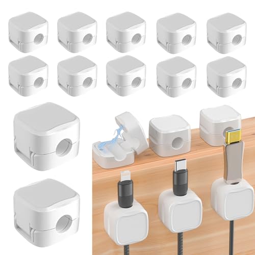Yhuasia 12 Stück Kabelhalter Kabelclips, Magnetische Schreibtisch Kabel Organizer, Schreibtisch Kabelmanagement, Selbstklebend Kabelhalter für Schreibtisch, Nachttisch, Ladekabeln, Küchengeräte Yhuasia 12 Stück Kabelhalter Kabelclips, Magnetische Schreibtisch Kabel Organizer, Schreibtisch Kabelmanagement, Selbstklebend Kabelhalter für Schreibtisch, Nachttisch, Ladekabeln, Küchengeräte von Yhuasia