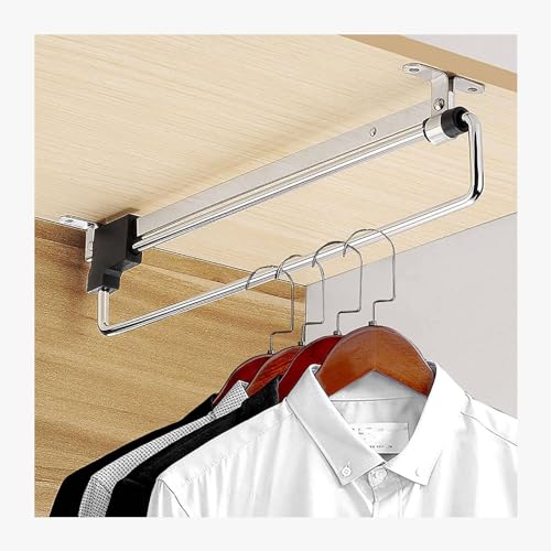 Ausziehbare Kleiderstange zum Herausziehen Ceiling Mounting,Multifunctional Trouser Holder for Wardrobe,Cupboard Robuste Extendable Clothes Rail -35CM von Yi Chen