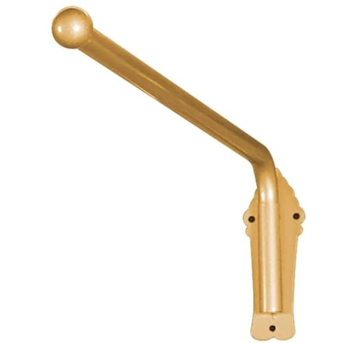 Schwerlast Schwenkarm-Fenstervorhangstange Mit Halterungen, Flexibel Schwenkarm-Gardinenstange 25mm Durchmesser,Klassisch Runde Endstücke Schmücken Vorhangständer Für Fenster Tür-Gold-90CM von Yi Chen