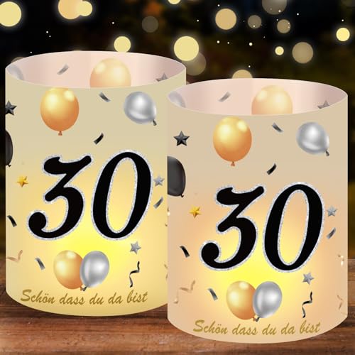 16 Windlicht Tischdeko 30 Geburtstag, Deko 30 Happy 30th Birthday Tischdekoration Mädchen Junge, 30 Jahre Happy Birthday Tischdeko Schön DASS Du Da Bist Geeignet für Teelichter oder Kerzen 16 Windlicht Tischdeko 30 Geburtstag, Deko 30 Happy 30th Birthday Tischdekoration Mädchen Junge, 30 Jahre Happy Birthday Tischdeko Schön DASS Du Da Bist Geeignet für Teelichter oder Kerzen von Yi'antai