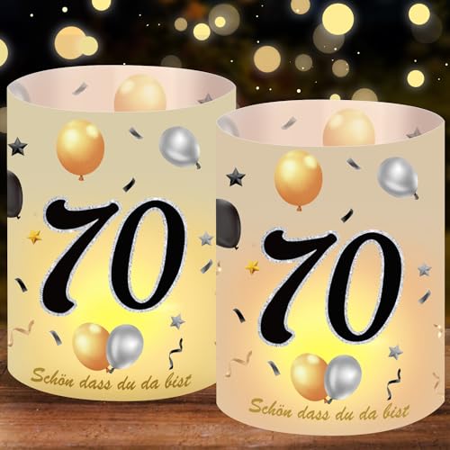 16 Windlicht Tischdeko 70 Geburtstag, Deko 70 Happy 70th Birthday Tischdekoration Mädchen Junge, 70 Jahre Happy Birthday Tischdeko Schön DASS Du Da Bist Geeignet für Teelichter oder Kerzen 16 Windlicht Tischdeko 70 Geburtstag, Deko 70 Happy 70th Birthday Tischdekoration Mädchen Junge, 70 Jahre Happy Birthday Tischdeko Schön DASS Du Da Bist Geeignet für Teelichter oder Kerzen von Yi'antai