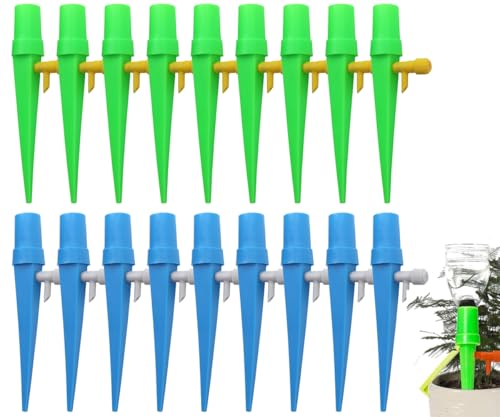 Bewässerungssystem Topfpflanzen, 18 Stück Balkon Bewässerungssystem, Einstellbar Automatische Pflanzen Bewässerung, Zeitschaltuhr Bewässerung Urlaubsbewässerung Pflanzen Wasserspender (A) von Yi'antai