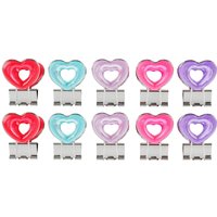 Clear Heart Form Mode Hohlmetall Binder 1 Zoll Clips 10 Stk/Set Foto Notizen Datei Papier Briefpapier Cute Kawaii von YiConcept