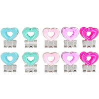 Herz Form Mode Hohlmetall Binder 1 Zoll Clips 10 Stk/Set Fotonotizen Briefdatei Papierclips Briefpapier Niedliche Kawaii von YiConcept