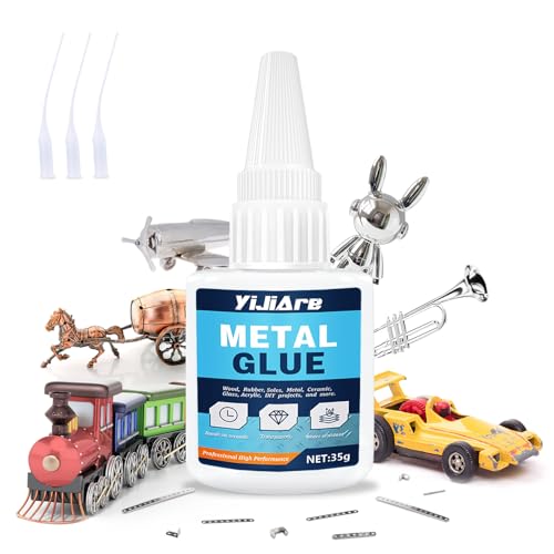 Sekundenkleber für Metall 35g - Metall Kleber zum Verkleben von Metallen aller Art, DIY-Bastelarbeiten - wasserfest, hitzebeständig & mit Nadel Verschluss gegen Austrocknung Sekundenkleber für Metall 35g - Metall Kleber zum Verkleben von Metallen aller Art, DIY-Bastelarbeiten - wasserfest, hitzebeständig & mit Nadel Verschluss gegen Austrocknung von YiJiAre