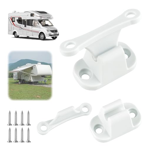 YiJiuBa 2 Stück Türfeststeller für Wohnwagen, Türschnapper Campervan Weiß mit Schrauben Türschloss Stauraum, Robuster Türhalter für Camper, Boot & Wohnwagen YiJiuBa 2 Stück Türfeststeller für Wohnwagen, Türschnapper Campervan Weiß mit Schrauben Türschloss Stauraum, Robuster Türhalter für Camper, Boot & Wohnwagen von YiJiuBa