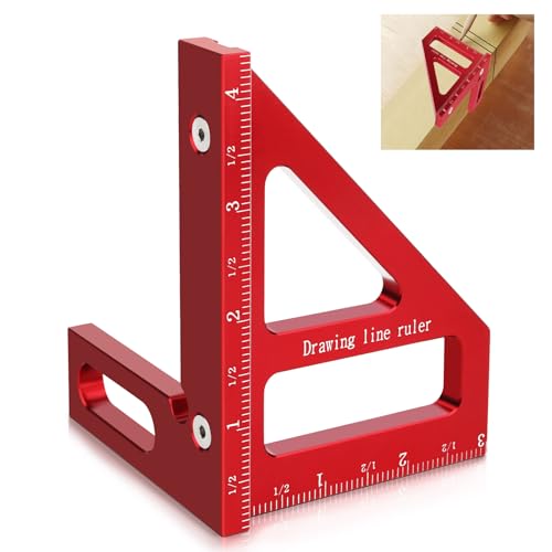 YiJiuBa 3D-Zimmermannswinkel Messwerkzeuge, 45/90° Grad Quadratischer Winkelmesser Winkelverbinder Speedmarker, hochpräzises Lineal Layout Mehrzweck Messwerkzeug für holzbearbeitung, Ingenieure YiJiuBa 3D-Zimmermannswinkel Messwerkzeuge, 45/90° Grad Quadratischer Winkelmesser Winkelverbinder Speedmarker, hochpräzises Lineal Layout Mehrzweck Messwerkzeug für holzbearbeitung, Ingenieure von YiJiuBa