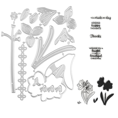 YiJiuBa Transparente Stempel Und Stanzformen, Silicone Clear Stamps für DIY Geburtstage Scrapbooking Kunsthandwerk Glückwunschkarte (MP1004 Stempel und Stanzformen Set) von YiJiuBa