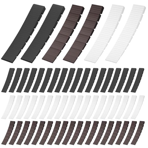 60 Stück Unterlegkeile Möbelkeile Ausgleichskeile Kunststoffkeile, Kunststoff Keile Justierkeile, Plastikkeile Nivellierkeile für Möbel Schrank Kommode Tischstuhlfüße Nivellierunterlagen von YiLUXmyyxgs