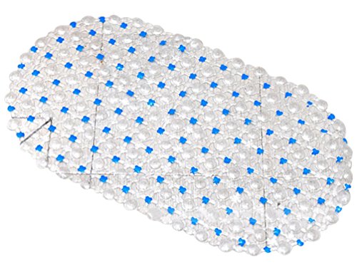 YiLianDa Duschmatte Badewannenmatten Wanneneinlage Naturkautschuk Antirutsch Gummimatte Kieselstein mit Saugnapf AzurBlau von YiLianDa