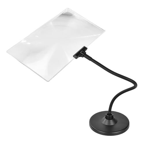4 Mal Vergrößern Glas Mit Ständer 10x5.7 Zoll Flexibler Arm Vergrößerung Glas Großer Seitenvergrößerung Zum Lesen Drucke Abnehmbare Vergrößerung von YiNLuax