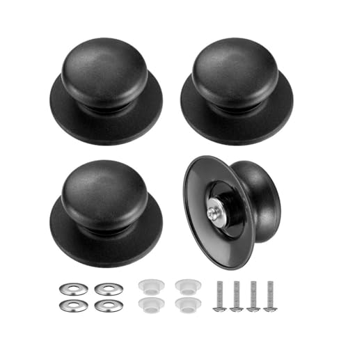 4pcs Multipurpose Töpfe Deckelknöpfe Ersatzhandles Home Accessoire Für Küchenversorgungen Kochgeschirrtöpfe Deckel Black Pot Deckelknopf Ersatz Ersatz von YiNLuax