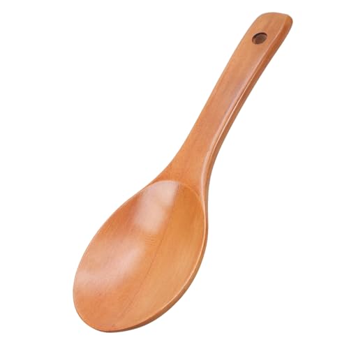 Benutzerfreundlicher Teaklöffel Küchenlöffel 9 Zoll Smooth Brims Ergonomische Mehrzweck Mischwerkzeug Servierlöffel von YiNLuax