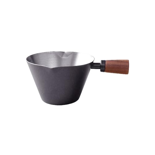 Espresso Messbecher Mit Doppelten Ausgussspuren Und Antislip Holzgriff 90 Edelstahl Espresso Schussbecher von YiNLuax