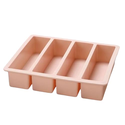 Flexible 4 Streifen Eiswürfelformen Für Getränke Hitzebeständiges Silikonschalen Schokoladen Backfreundliche Eiswürfel Tablett Easy Demold Ice Cubes Tablett von YiNLuax