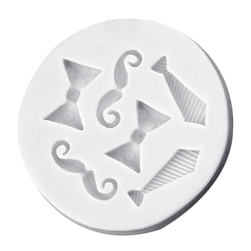 Fondant Schokoladenform Bowtie Schnurrbart Silikonform Fondantkuchen Dekoration Werkzeug Kerzenseife Seifenformen Leicht Zu Reinigen Um Bowtie Schnurrbart Silikonform Dessertform Für Kerze Zu von YiNLuax